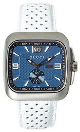 Gucci 131 LG Niebieski/Skóra 40x40 mm YA131304