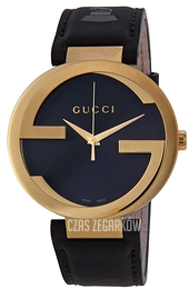 Gucci Interlocking Czarny/Skóra Ø42 mm YA133208