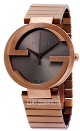 Gucci Interlocking Brązowy/Stal w kolorze różowego złota Ø45 mm YA133211
