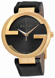 Gucci Interlocking Czarny/Skóra Ø42 mm YA133212