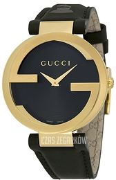 Gucci Interlocking Czarny/Skóra Ø37 mm YA133312