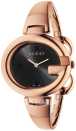 Gucci Guccissima Czarny/Stal w kolorze różowego złota Ø36 mm YA134305