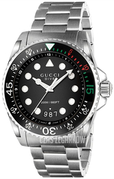 Gucci Dive Czarny/Stal Ø45 mm YA136208