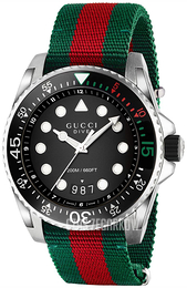 Gucci Dive Czarny/Tkanina Ø45 mm YA136209