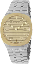 Gucci 25H Żółte złoto/Stal Ø38 mm YA163405