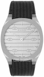 Gucci Srebrny/Skóra Ø38 mm YA163419