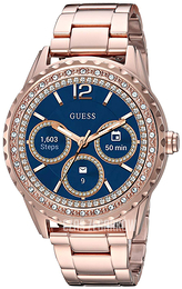 Guess Niebieski/Stal w kolorze różowego złota Ø41.5 mm C1003L4