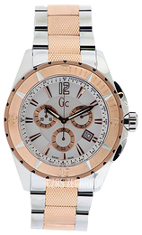 Guess Sporty Biały/Stal w kolorze różowego złota Ø44 mm G53002G1