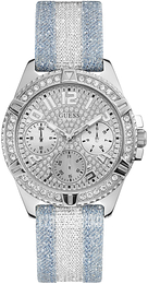 Guess Frontier Srebrny/Skóra Ø40 mm GW0046L1