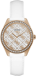 Guess Srebrny/Skóra Ø36 mm GW0098L4