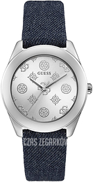 Guess Srebrny/Skóra Ø40 mm GW0228L1