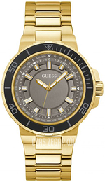Guess Szary/Stal w odcieniu złota Ø44 mm GW0426G2