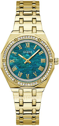 Guess Desire Zielony/Stal w odcieniu złota Ø36 mm GW0770L2