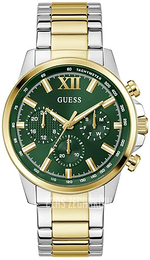 Guess Walker Zielony/Stal w odcieniu złota Ø44 mm GW0900G5