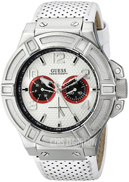Guess Srebrny/Skóra Ø45 mm U0451G1