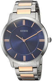 Guess Niebieski/Stal w kolorze różowego złota Ø44 mm U0990G4
