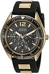 Guess Czarny/Stal w odcieniu złota Ø45 mm U1167G4
