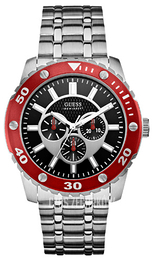 Guess Sporty Czarny/Stal Ø46 mm W0179G1