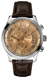 Guess Capitol Brązowy/Skóra Ø44 mm W0192G1
