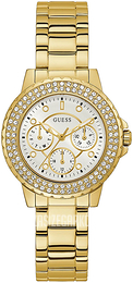 Guess Multifunction Biały/Stal w odcieniu złota Ø36 mm W0410L2