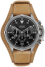 Guess Rover Czarny/Skóra Ø48 mm W0480G4