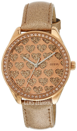 Guess Dress Różowe złoto/Skóra Ø36 mm W0549L1