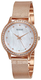 Guess Chelsea Biały/Stal w kolorze różowego złota Ø30 mm W0647L2