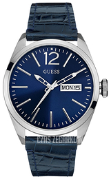 Guess Vertigo Niebieski/Skóra Ø45 mm W0658G1