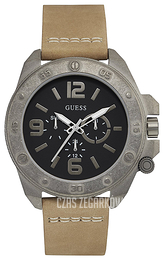 Guess Viper Czarny/Skóra Ø45 mm W0659G4