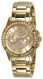 Guess Sassy Żółte złoto/Stal w odcieniu złota Ø37 mm W0705L2