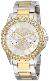 Guess Srebrny/Stal w odcieniu złota Ø36 mm W0705L4