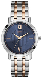 Guess Niebieski/Stal w kolorze różowego złota Ø43 mm W0716G2