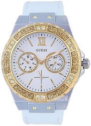 Guess Limelight Biały/Skóra Ø39 mm W0775L8
