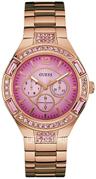 Guess Lollipop Różowy/Stal w kolorze różowego złota Ø40 mm W0776L3