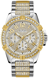Guess Biały/Stal w odcieniu złota Ø48 mm W0799G4