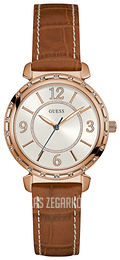 Guess South Hampton Biały/Skóra Ø34 mm W0833L1