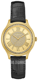 Guess Madison Żółte złoto/Skóra Ø30 mm W0840L1