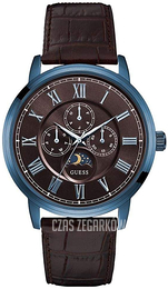 Guess Delancy Brązowy/Skóra Ø44 mm W0870G3