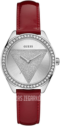 Guess Srebrny/Skóra Ø36.5 mm W0884L1