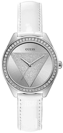 Guess Tri Glitz Srebrny/Skóra Ø36.5 mm W0884L2