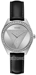 Guess Tri Glitz Srebrny/Skóra Ø36.5 mm W0884L3