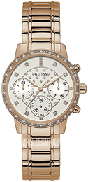 Guess Iconic Srebrny/Stal w kolorze różowego złota Ø37 mm W1022L3