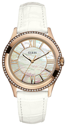 Guess Biały/Skóra Ø42 mm W10267L1
