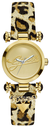 Guess Trend Żółte złoto/Skóra Ø32 mm W10619L1