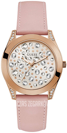 Guess Wonderlust Biały/Skóra Ø38 mm W1065L1