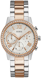 Guess Biały/Stal w kolorze różowego złota Ø40 mm W1069L4
