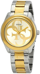 Guess G Twist Biały/Stal w odcieniu złota Ø40 mm W1082L5