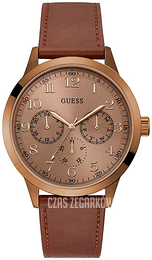 Guess Boulder Brązowy/Skóra Ø44 mm W1101G3