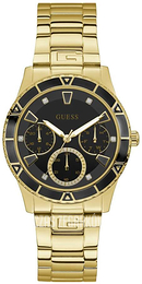 Guess Valencia Czarny/Stal w odcieniu złota Ø38 mm W1158L1