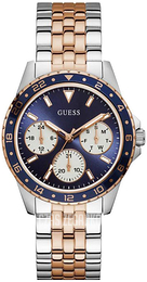 Guess Niebieski/Stal w kolorze różowego złota Ø40 mm W1187L3